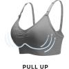 imageStelle Nursing Bras Maternity Bra for Breastfeeding Pregnancy Wireless Bralette with Pads Extenders ampamp ClipsBlackgray