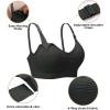 imageStelle Nursing Bras Maternity Bra for Breastfeeding Pregnancy Wireless Bralette with Pads Extenders ampamp ClipsBlackgray