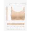 imageStelle Womens Clear Strap Nude Dance Bra Wireless Invisible Low Back Unpadded Bra with Convertible StrapsNude