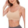 imageStelle Womens Clear Strap Nude Dance Bra Wireless Invisible Low Back Unpadded Bra with Convertible StrapsNude