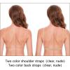 imageStelle Womens Clear Strap Nude Dance Bra Wireless Invisible Low Back Unpadded Bra with Convertible StrapsNude