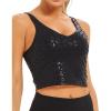 imageStelle Longline Sports Bra for Women Wirefree Padded Yoga Bras Tank Tops Fitness Workout Running Top1black Leopard