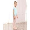 imageStelle Leotards for Girls Ballet Scoop Neck Short Sleeve Leotard Gymnastics Dance UnitardsBlue