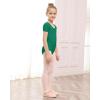 imageStelle Leotards for Girls Ballet Scoop Neck Short Sleeve Leotard Gymnastics Dance UnitardsGreen