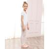 imageStelle Leotards for Girls Ballet Scoop Neck Short Sleeve Leotard Gymnastics Dance UnitardsWhite