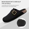 imageStelle Clogs for Women Mens Suede Soft Cork Footbed Sandals Arch Support Slip on Potato Shoes NonSlip ComfortBlack
