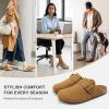 imageStelle Clogs for Women Mens Suede Soft Cork Footbed Sandals Arch Support Slip on Potato Shoes NonSlip ComfortCaramel