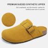 imageStelle Clogs for Women Mens Suede Soft Cork Footbed Sandals Arch Support Slip on Potato Shoes NonSlip ComfortMustard