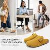 imageStelle Clogs for Women Mens Suede Soft Cork Footbed Sandals Arch Support Slip on Potato Shoes NonSlip ComfortMustard