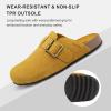 imageStelle Clogs for Women Mens Suede Soft Cork Footbed Sandals Arch Support Slip on Potato Shoes NonSlip ComfortMustard