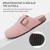 imageStelle Clogs for Women Mens Suede Soft Cork Footbed Sandals Arch Support Slip on Potato Shoes NonSlip ComfortRose Clay