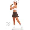 imageStelle Women Tennis Skirt Golf Skorts Athletic High Waisted with Pockets Inner Shorts Sport Workout Pleated PickleballEspresso