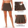 imageStelle Women Tennis Skirt Golf Skorts Athletic High Waisted with Pockets Inner Shorts Sport Workout Pleated PickleballEspresso
