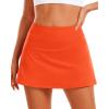 imageStelle Women Tennis Skirt Golf Skorts Athletic High Waisted with Pockets Inner Shorts Sport Workout Pleated PickleballOrange