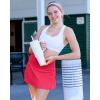 imageStelle Women Tennis Skirt Golf Skorts Athletic High Waisted with Pockets Inner Shorts Sport Workout Pleated PickleballRaspberry