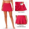 imageStelle Women Tennis Skirt Golf Skorts Athletic High Waisted with Pockets Inner Shorts Sport Workout Pleated PickleballRaspberry