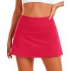imageStelle Women Tennis Skirt Golf Skorts Athletic High Waisted with Pockets Inner Shorts Sport Workout Pleated PickleballRaspberry