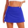 imageStelle Women Tennis Skirt Golf Skorts Athletic High Waisted with Pockets Inner Shorts Sport Workout Pleated PickleballRoyal Blue