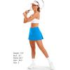 imageStelle Women Tennis Skirt Golf Skorts Athletic High Waisted with Pockets Inner Shorts Sport Workout Pleated PickleballSmurf Blue