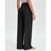 imageStelle Womens Wide Leg Yoga Pants Soft High Waisted Sweatpants Stretch Lounge Bottom with Pockets 28quot InseamAblack