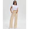 imageStelle Womens Wide Leg Yoga Pants Soft High Waisted Sweatpants Stretch Lounge Bottom with Pockets 28quot InseamBeige