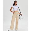 imageStelle Womens Wide Leg Yoga Pants Soft High Waisted Sweatpants Stretch Lounge Bottom with Pockets 28quot InseamBeige