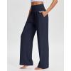 imageStelle Womens Wide Leg Yoga Pants Soft High Waisted Sweatpants Stretch Lounge Bottom with Pockets 28quot InseamBnavy