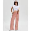 imageStelle Womens Wide Leg Yoga Pants Soft High Waisted Sweatpants Stretch Lounge Bottom with Pockets 28quot InseamDusty Pink