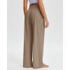 imageStelle Womens Wide Leg Yoga Pants Soft High Waisted Sweatpants Stretch Lounge Bottom with Pockets 28quot InseamMocha