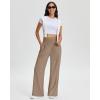 imageStelle Womens Wide Leg Yoga Pants Soft High Waisted Sweatpants Stretch Lounge Bottom with Pockets 28quot InseamMocha