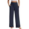 imageStelle Womens Wide Leg Yoga Pants Soft High Waisted Sweatpants Stretch Lounge Bottom with Pockets 28quot InseamBnavy