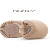 imageStelle Leather Half Soles Dance Shoes Womens Lyrical Pirouette Turners Dance Shoes for Turning GirlsBoysMenAdultSand