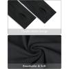 imageStelle Women Workout Shirts Seamless Long Sleeve Yoga Tops with Thumb Holes for Sports Running Breathable Athletic Slim FitBlack