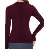 imageStelle Women Workout Shirts Seamless Long Sleeve Yoga Tops with Thumb Holes for Sports Running Breathable Athletic Slim FitBurgundy