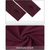 imageStelle Women Workout Shirts Seamless Long Sleeve Yoga Tops with Thumb Holes for Sports Running Breathable Athletic Slim FitBurgundy