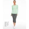 imageStelle Women Workout Shirts Seamless Long Sleeve Yoga Tops with Thumb Holes for Sports Running Breathable Athletic Slim FitMint Green