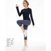 imageStelle Women Workout Shirts Seamless Long Sleeve Yoga Tops with Thumb Holes for Sports Running Breathable Athletic Slim FitNavy