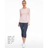 imageStelle Women Workout Shirts Seamless Long Sleeve Yoga Tops with Thumb Holes for Sports Running Breathable Athletic Slim FitPink