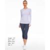 imageStelle Women Workout Shirts Seamless Long Sleeve Yoga Tops with Thumb Holes for Sports Running Breathable Athletic Slim FitPurple