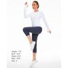 imageStelle Women Workout Shirts Seamless Long Sleeve Yoga Tops with Thumb Holes for Sports Running Breathable Athletic Slim FitWhite