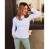 imageStelle Women Workout Shirts Seamless Long Sleeve Yoga Tops with Thumb Holes for Sports Running Breathable Athletic Slim FitWhitewithout Thumb Hole