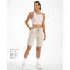 imageStelle Womens 7quot10quot Cotton Bermuda Shorts Knee Length Comfy Lounge Athletic Sweat Shorts with Deep Pockets10 Beige