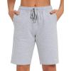 imageStelle Womens 7quot10quot Cotton Bermuda Shorts Knee Length Comfy Lounge Athletic Sweat Shorts with Deep Pockets10 Lightgrey
