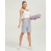 imageStelle Womens 7quot10quot Cotton Bermuda Shorts Knee Length Comfy Lounge Athletic Sweat Shorts with Deep Pockets10 Lightgrey