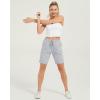 imageStelle Womens 7quot10quot Cotton Bermuda Shorts Knee Length Comfy Lounge Athletic Sweat Shorts with Deep Pockets7 Lightgrey