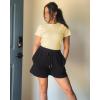 imageStelle Womens Cotton TShirts Crewneck Short Sleeve Basic Tees Summer Casual Solid Crop TopsVanilla