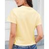 imageStelle Womens Cotton TShirts Crewneck Short Sleeve Basic Tees Summer Casual Solid Crop TopsVanilla