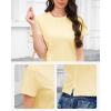 imageStelle Womens Cotton TShirts Crewneck Short Sleeve Basic Tees Summer Casual Solid Crop TopsVanilla