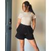 imageStelle Womens Cotton TShirts Crewneck Short Sleeve Basic Tees Summer Casual Solid Crop TopsWhite Beige