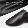 imageStelle Jazz Shoes for Women Men Leather Upper Slipon Dance Shoes UnisexBlack